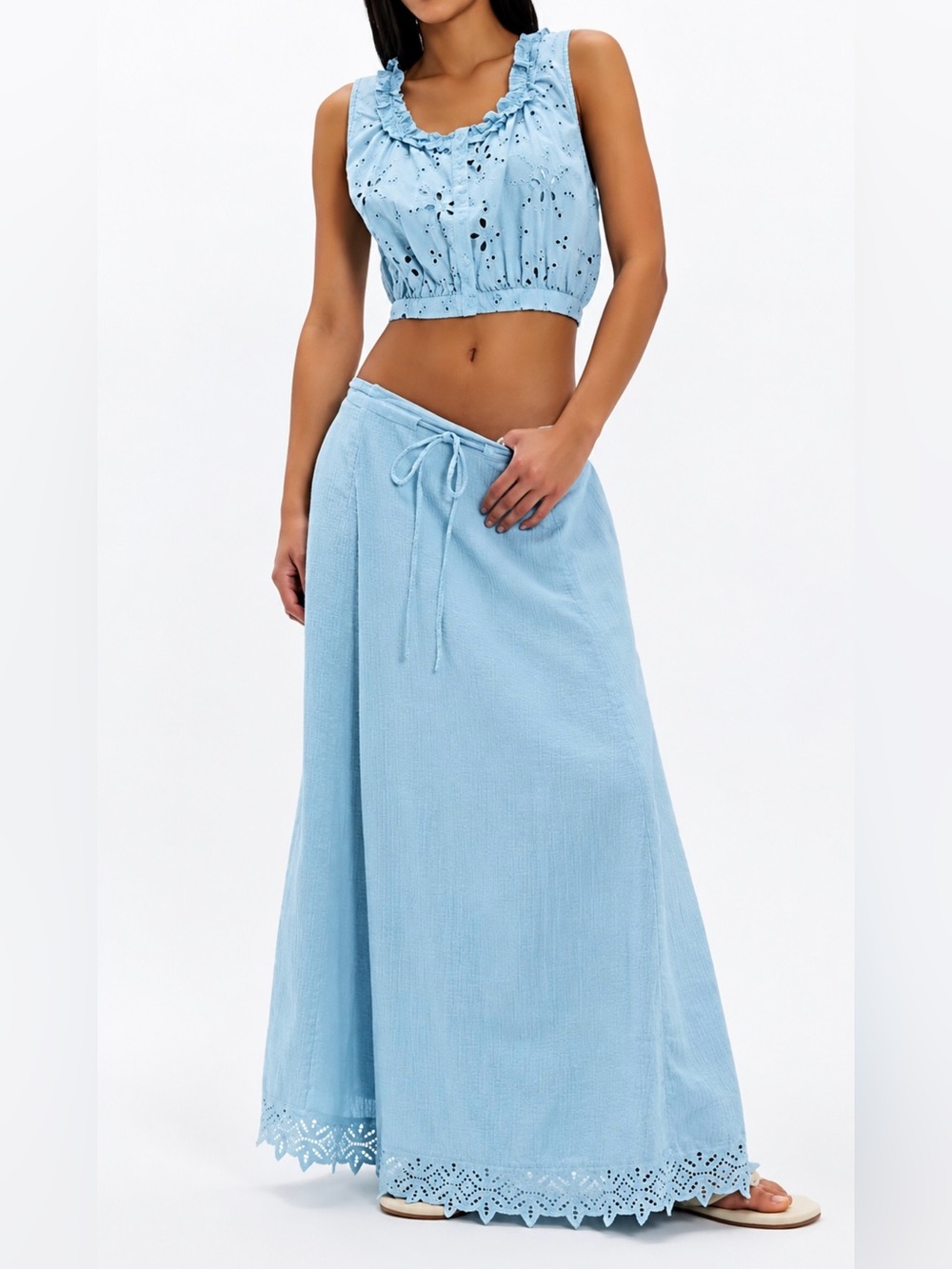 Free People Cotton Maxi Skirt Set NEW NWT